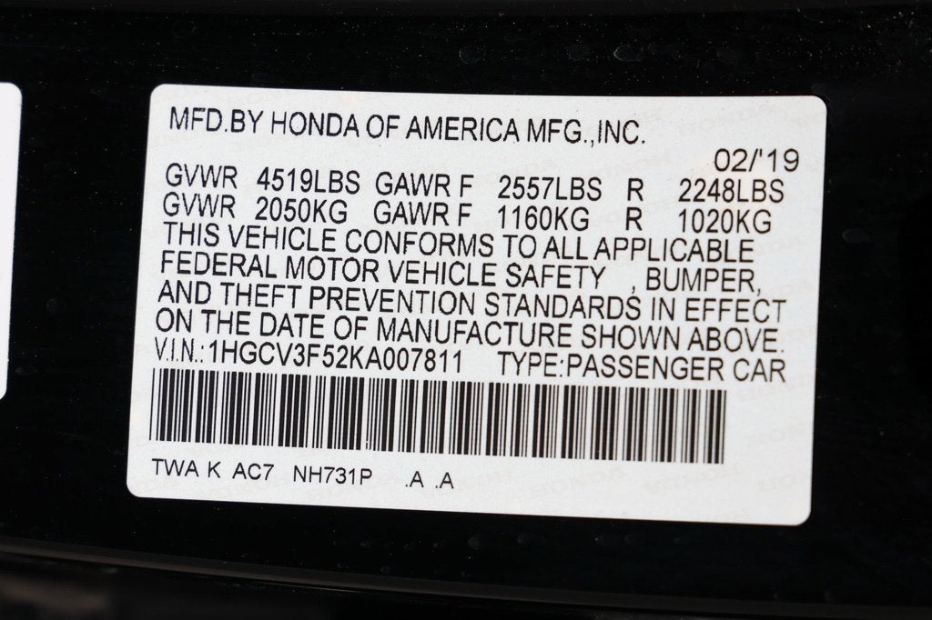 2019 Honda Accord Hybrid EX-L