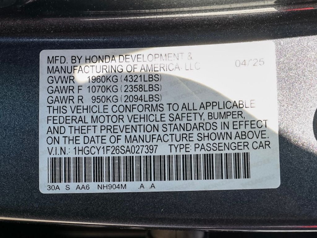 2025 Honda Accord LX