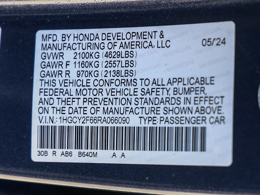 2024 Honda Accord Hybrid EX-L