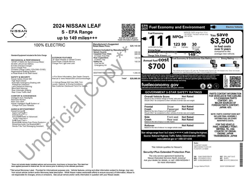 2024 Nissan Leaf S