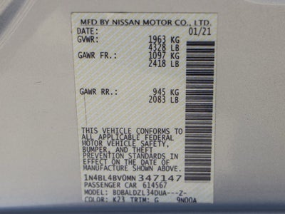 2021 Nissan Altima 2.5 S