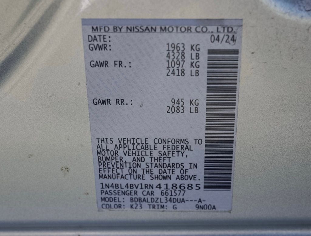2024 Nissan Altima 2.5 S