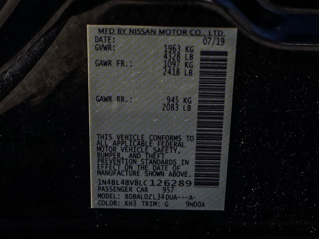 2020 Nissan Altima 2.5 S