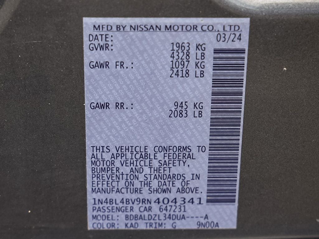 2024 Nissan Altima 2.5 S