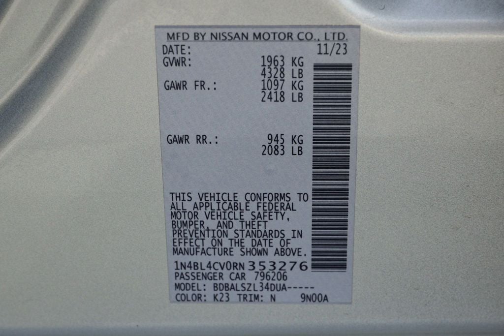 2024 Nissan Altima 2.5 SR