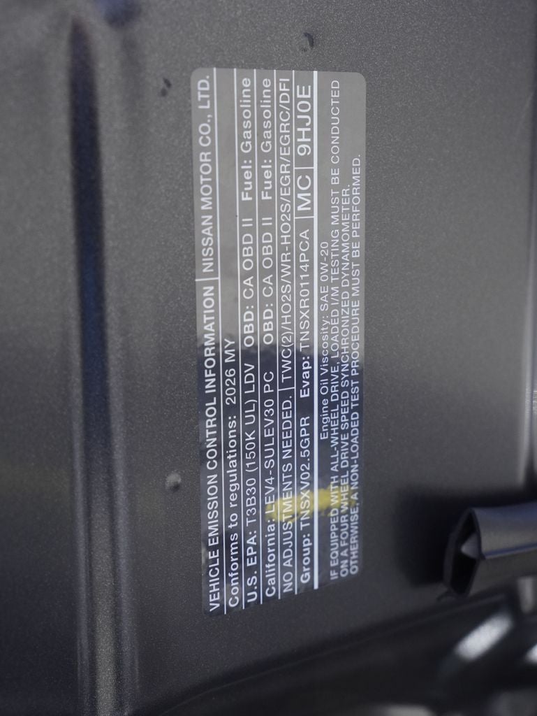 2026 Nissan Altima 2.5 SR