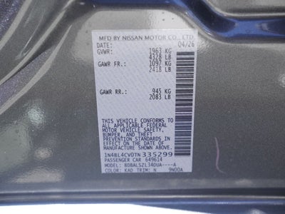 2026 Nissan Altima 2.5 SR