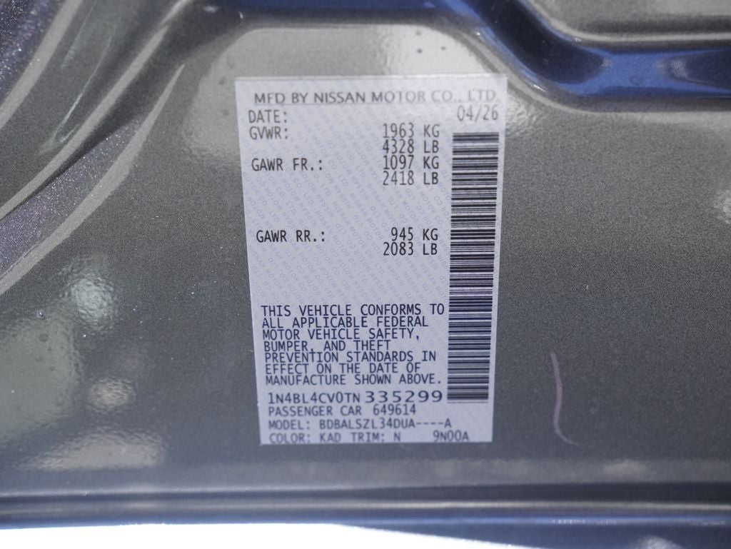 2026 Nissan Altima 2.5 SR
