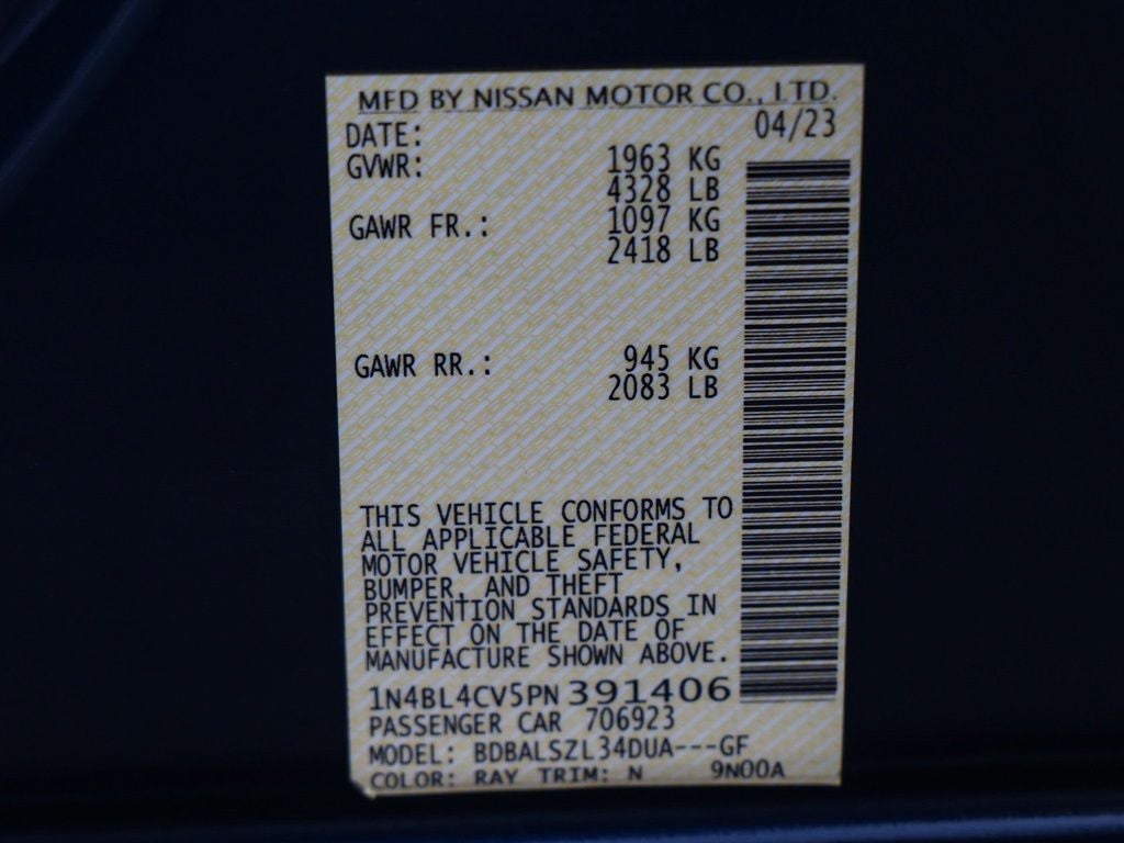 2023 Nissan Altima 2.5 SR