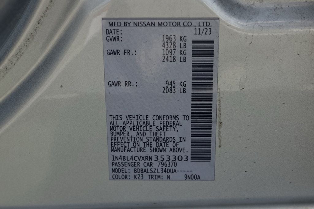 2024 Nissan Altima 2.5 SR