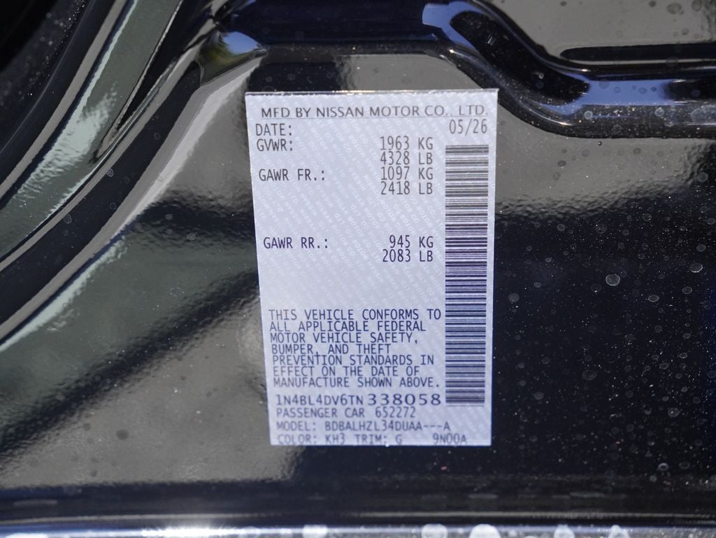2026 Nissan Altima 2.5 SV