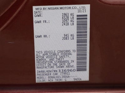 2024 Nissan Altima 2.5 SV