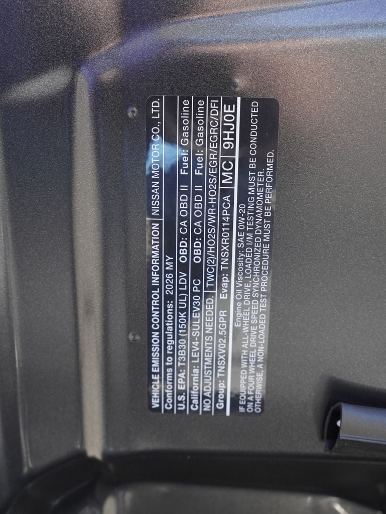 2026 Nissan Altima 2.5 SV