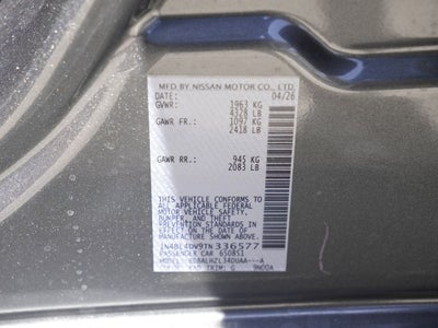 2026 Nissan Altima 2.5 SV