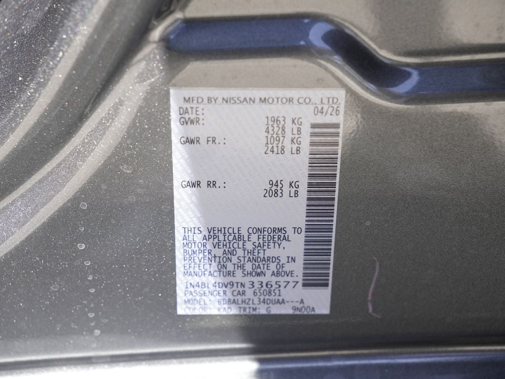 2026 Nissan Altima 2.5 SV