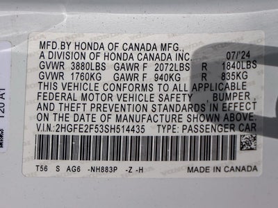 2025 Honda Civic Sport