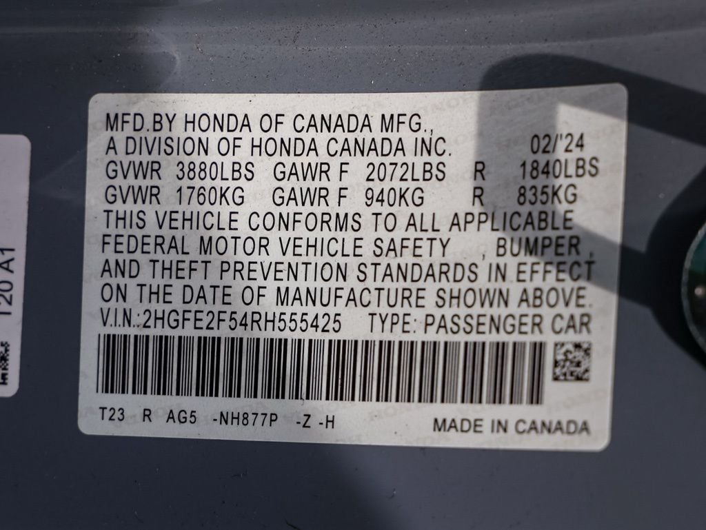 2024 Honda Civic Sport