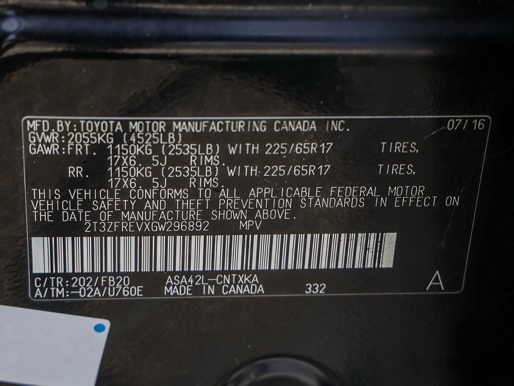 2016 Toyota RAV4 LE