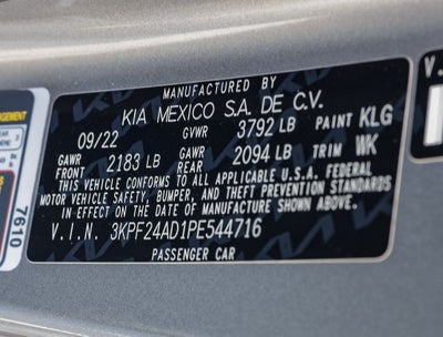 2023 Kia Forte LXS