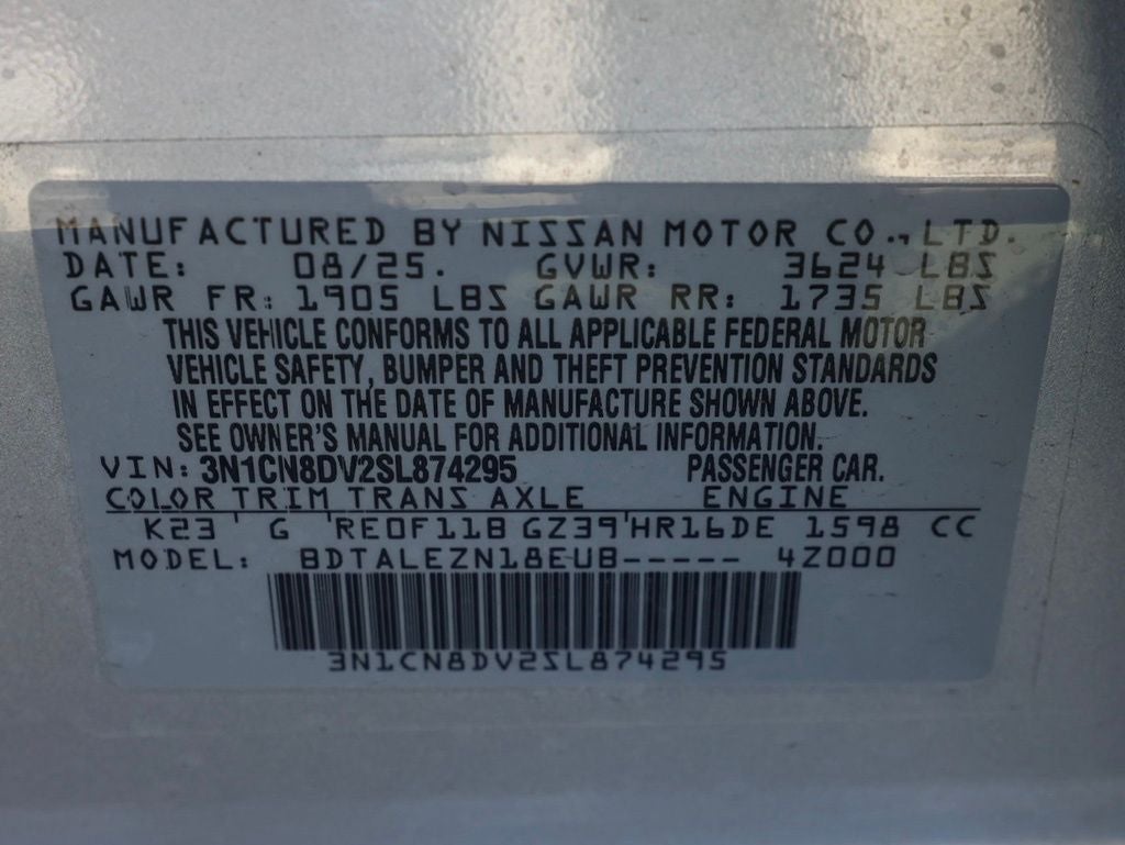 2025 Nissan Versa 1.6 S