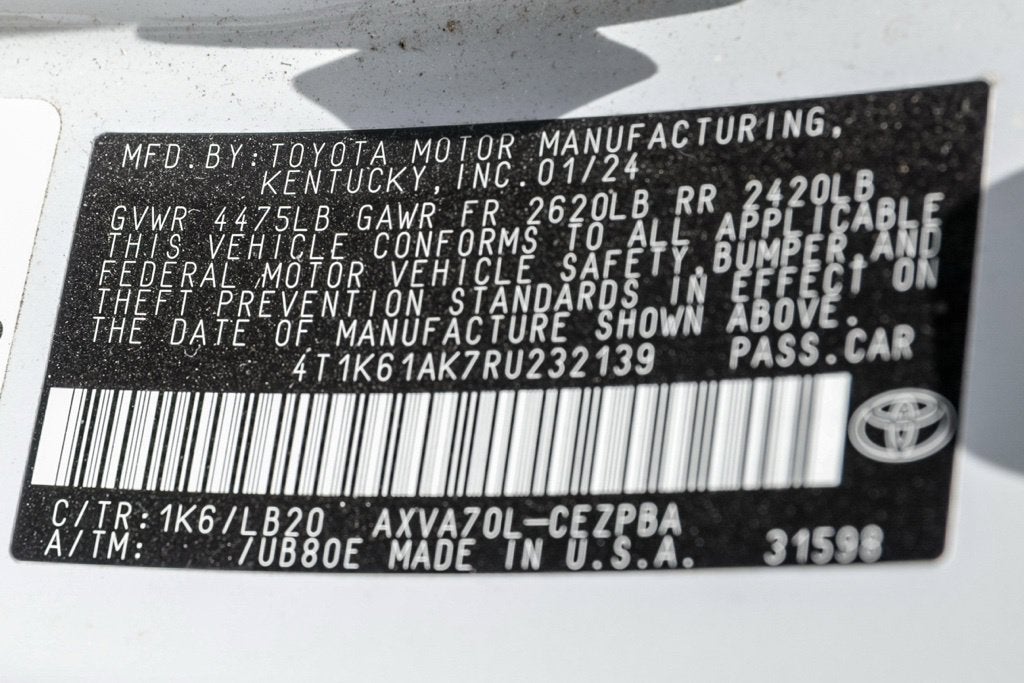 2024 Toyota Camry XSE