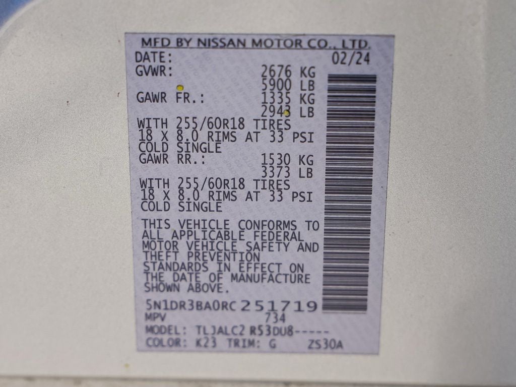 2024 Nissan Pathfinder SV