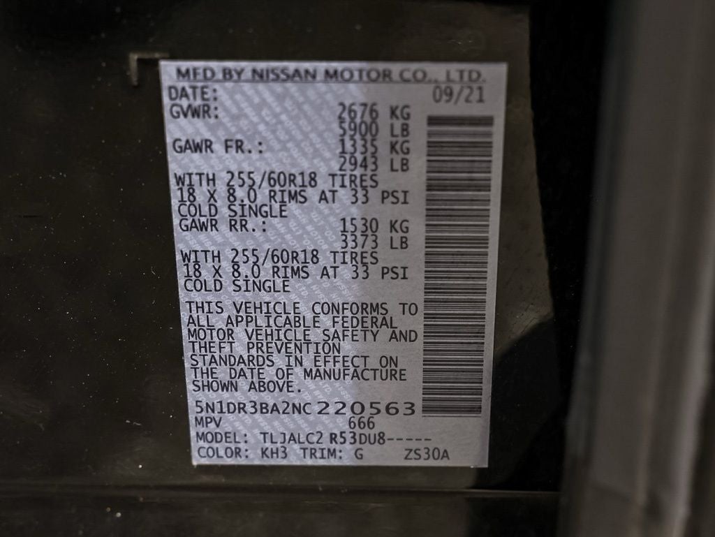 2022 Nissan Pathfinder SV