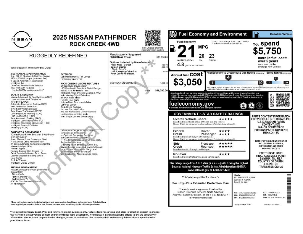 2025 Nissan Pathfinder Rock Creek
