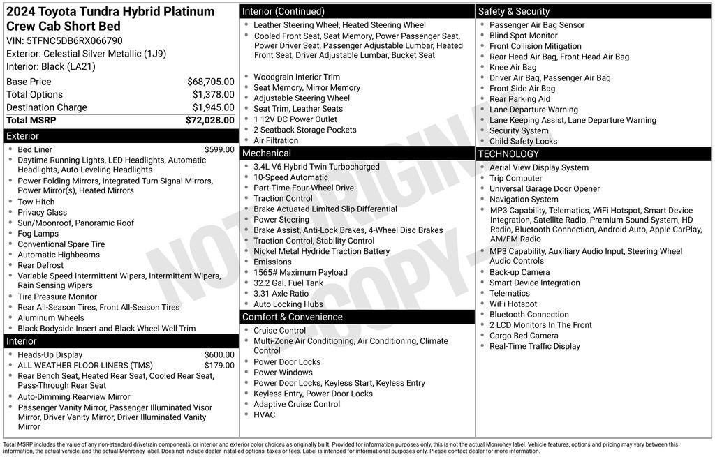 2024 Toyota Tundra Hybrid Platinum
