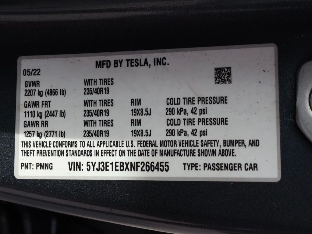 2022 Tesla Model 3 Long Range