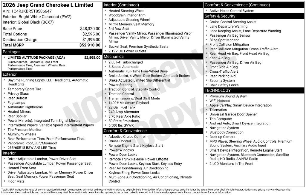 2026 Jeep Grand Cherokee L Limited