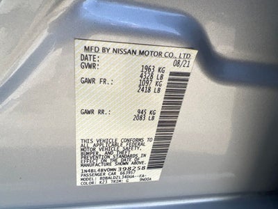 2021 Nissan Altima 2.5 S