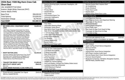 2026 RAM 1500 Big Horn Night Edition