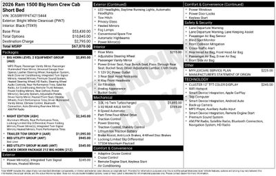 2026 RAM 1500 Big Horn Night Edition