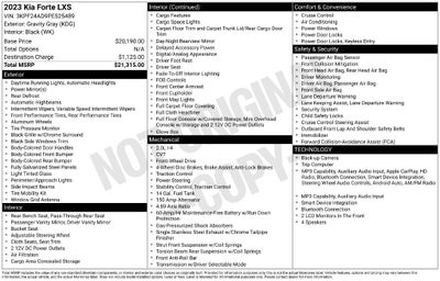 2023 Kia Forte LXS